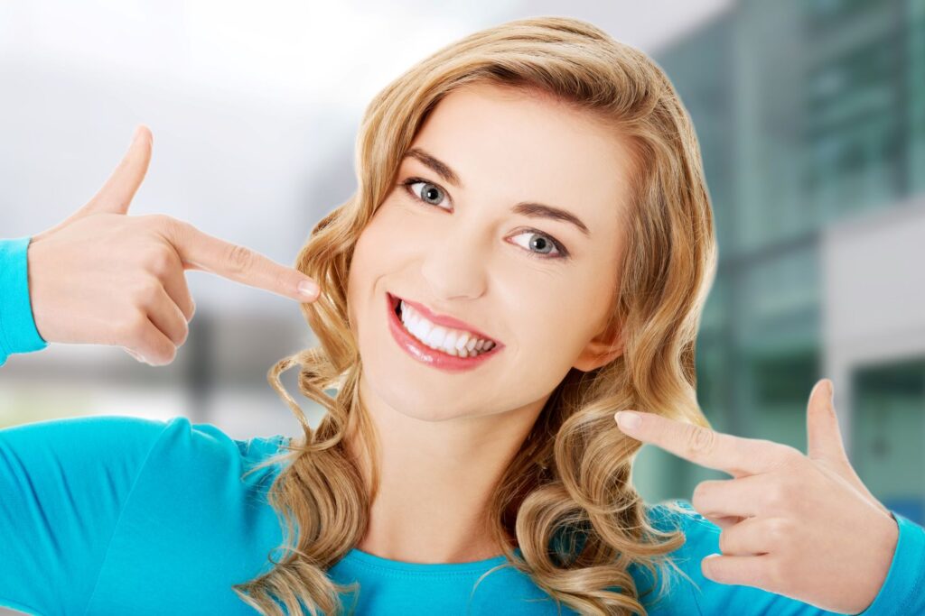 A woman with a beautiful smile